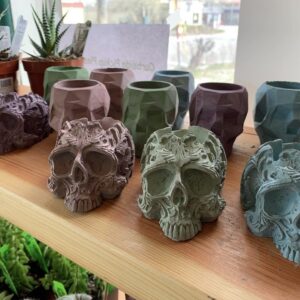 Filigree Skull Planter