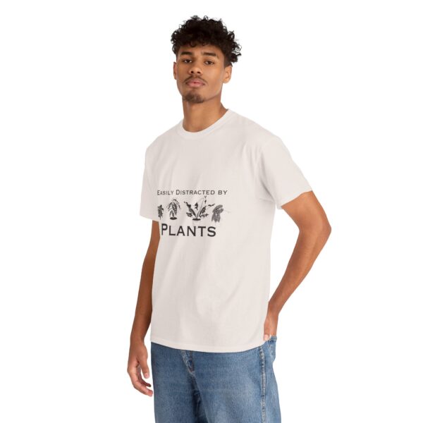 Easily Distracted by Plants Unisex Heavy Cotton Tee - Image 3